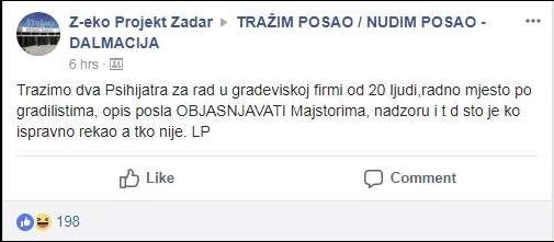 Građevinska firma u Zadru traži novog zaposlenika, a opis posla je sjajan