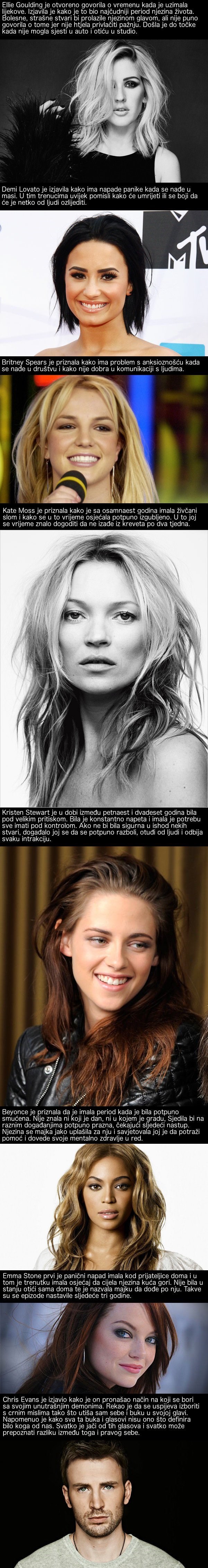 Ove slavne osobe otvoreno su progovorile o svojim psihičkim problemima