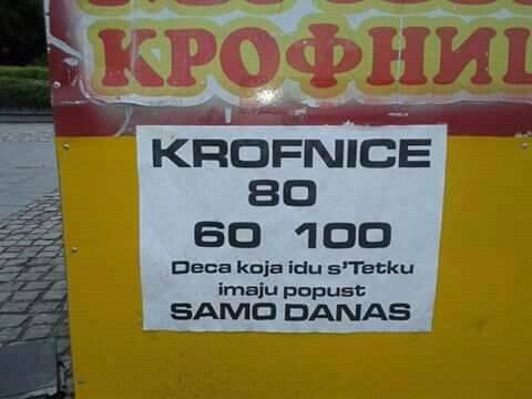 AKCIJA Popust na krafne dobit će samo posebna djeca