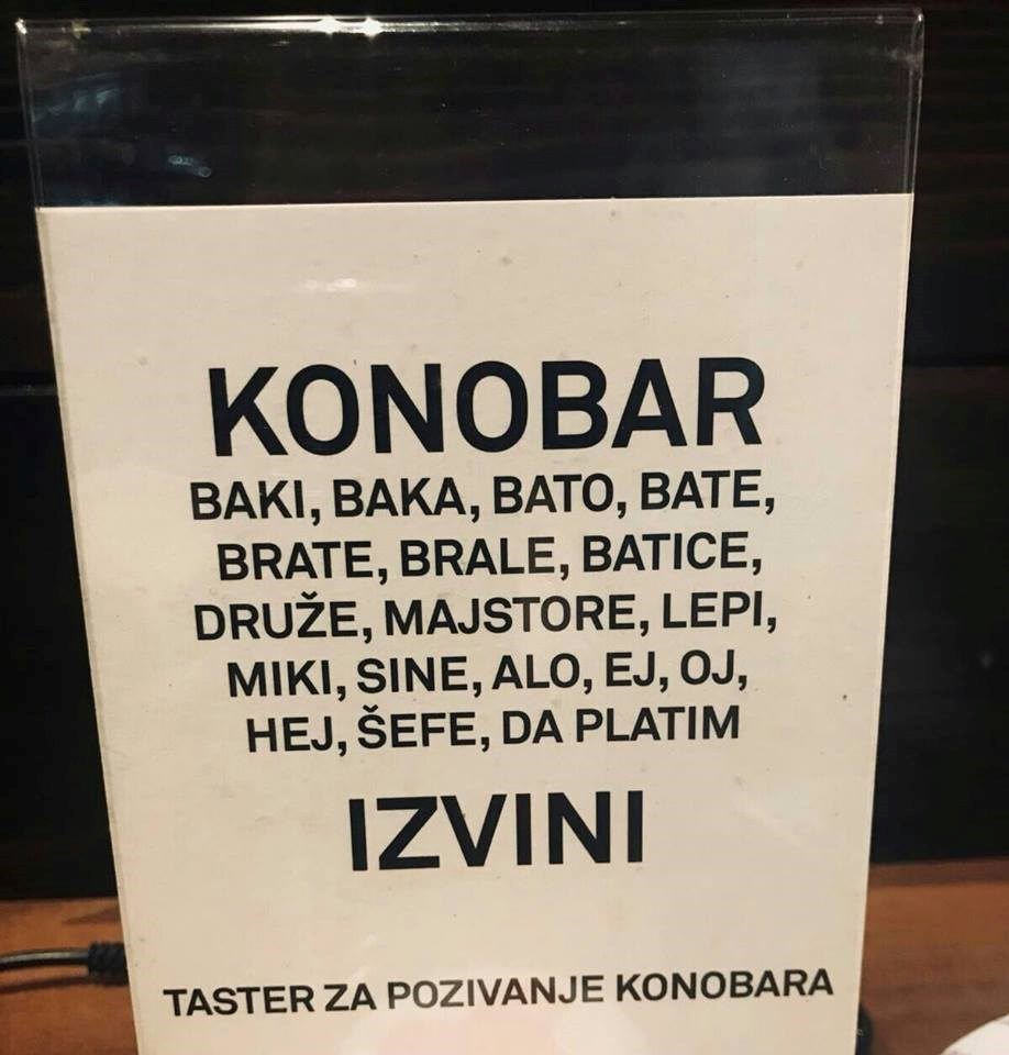 Konobari stvarno dobiju svakakve nadimke, ovo su neki od njih