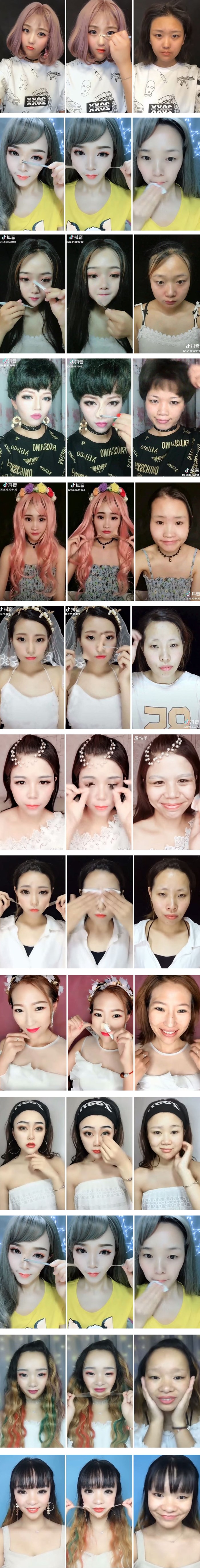 Žene iz Azije rade transformacije pomoću šminke, a bez nje su neprepoznatljive 