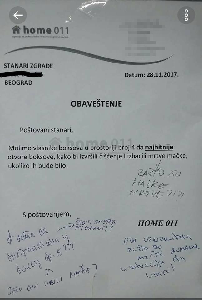 U jednoj beogradskoj zgradi osvanuo je natpis koji je zgrozio cijelu regiju