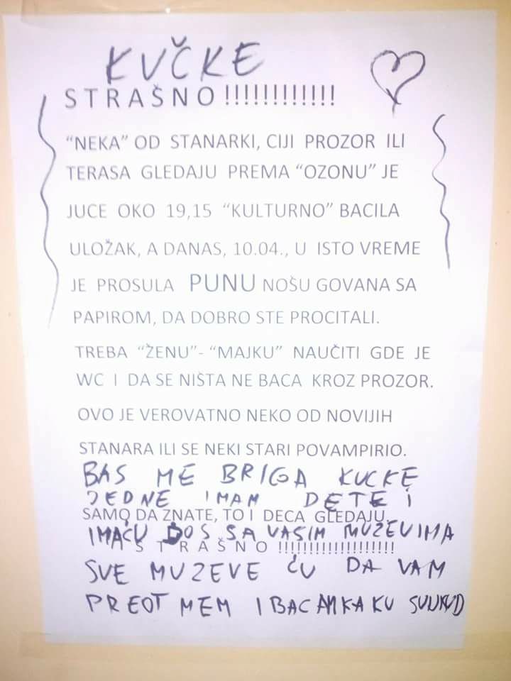 Netko je opomenu susjedu koja kroz prozor baca otpad, a onda je ona uzvratila udarac