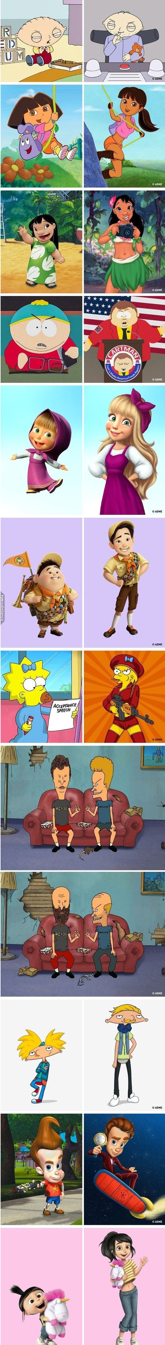 Ovako bi najpoznatiji likovi iz crtića izgledali kada bi ostarjeli