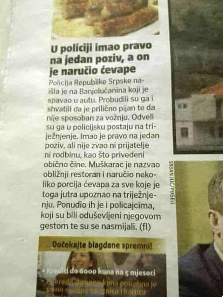 U pritvoru dobio pravo na jedan poziv, a iskoristio ga je za najbolju stvar