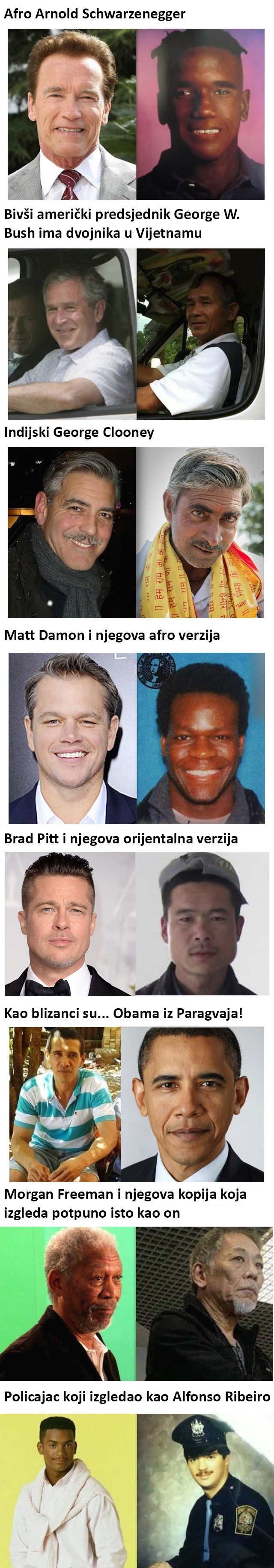Ove poznate osobe imaju nevjerojatne dvojnike druge rase!