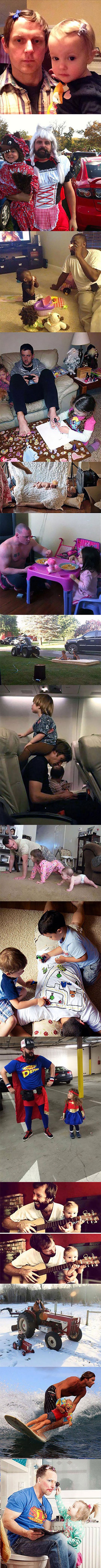 Preslatke fotografije očeva i djece prikazuju kako izgleda život roditelja 