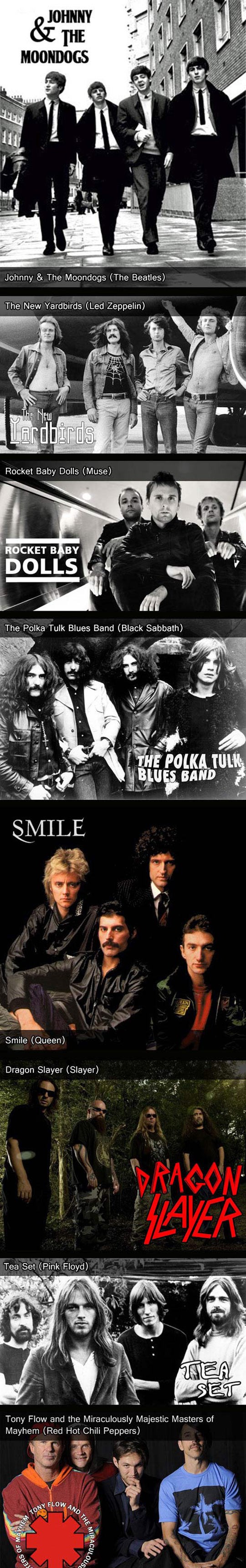 Ovako bi se poznati svjetski bendovi zvali da nisu odlučili promijeniti ime