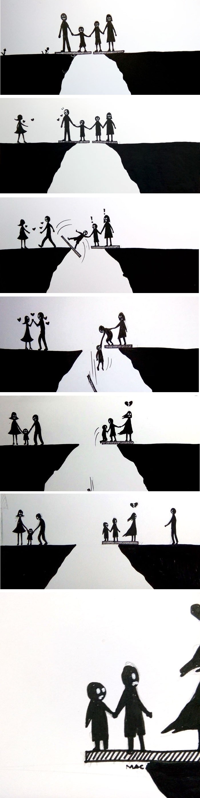 Razvod braka prikazan kroz šest ilustracija slomit će vaše srce