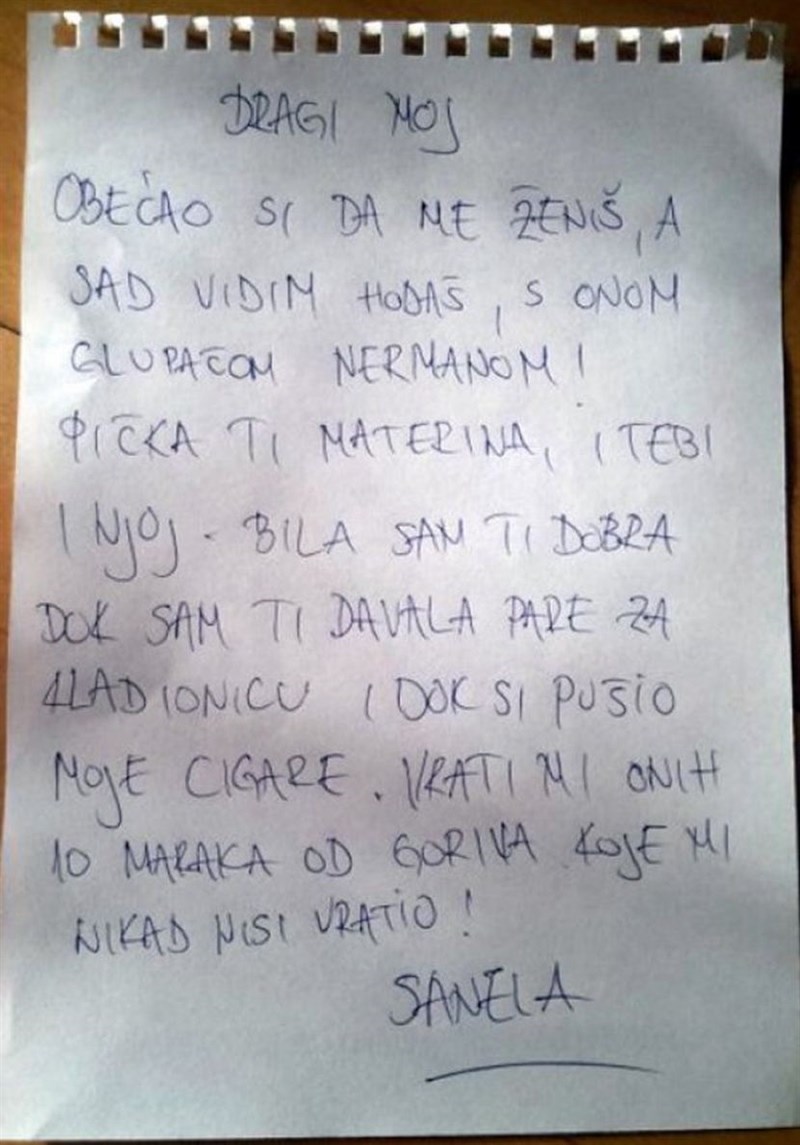 Njeno posljednje pismo bivšem dečku postalo je hit na Facebooku, evo što mu je poručila!