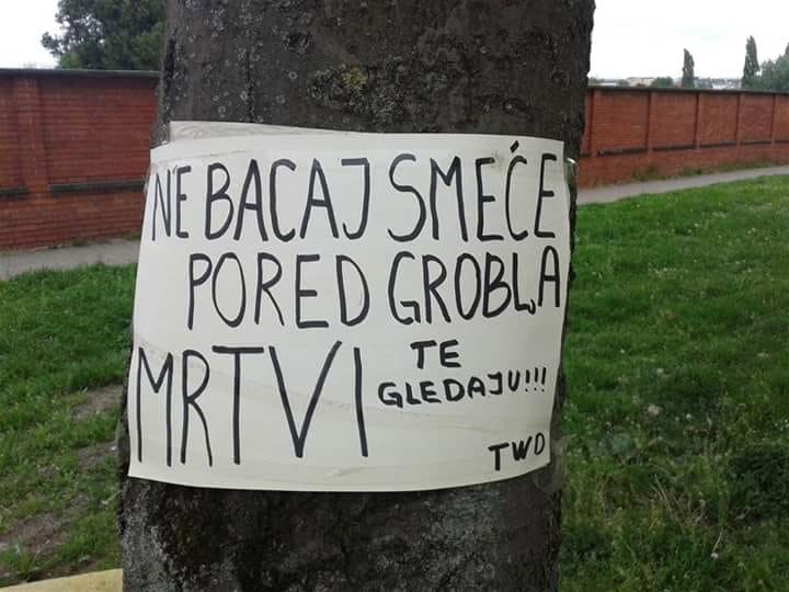 Nakon ove poruke, nitko više neće bacati smeće na groblju 