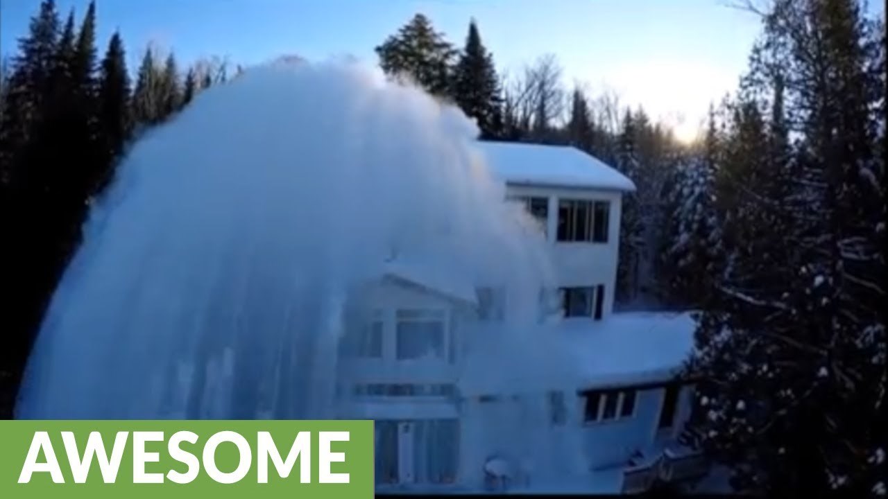 Bilo je toliko hladno da se kipuća voda smrzla u zraku, a sve je zabilježio dronom