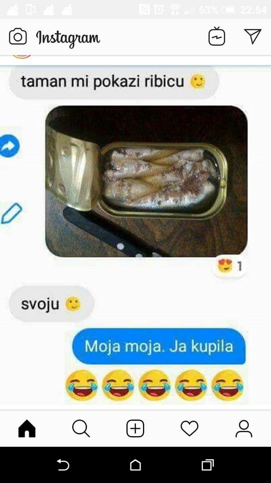 Muškarac djevojku zatražio fotku "ribice", ona uzvratila na genijalan način