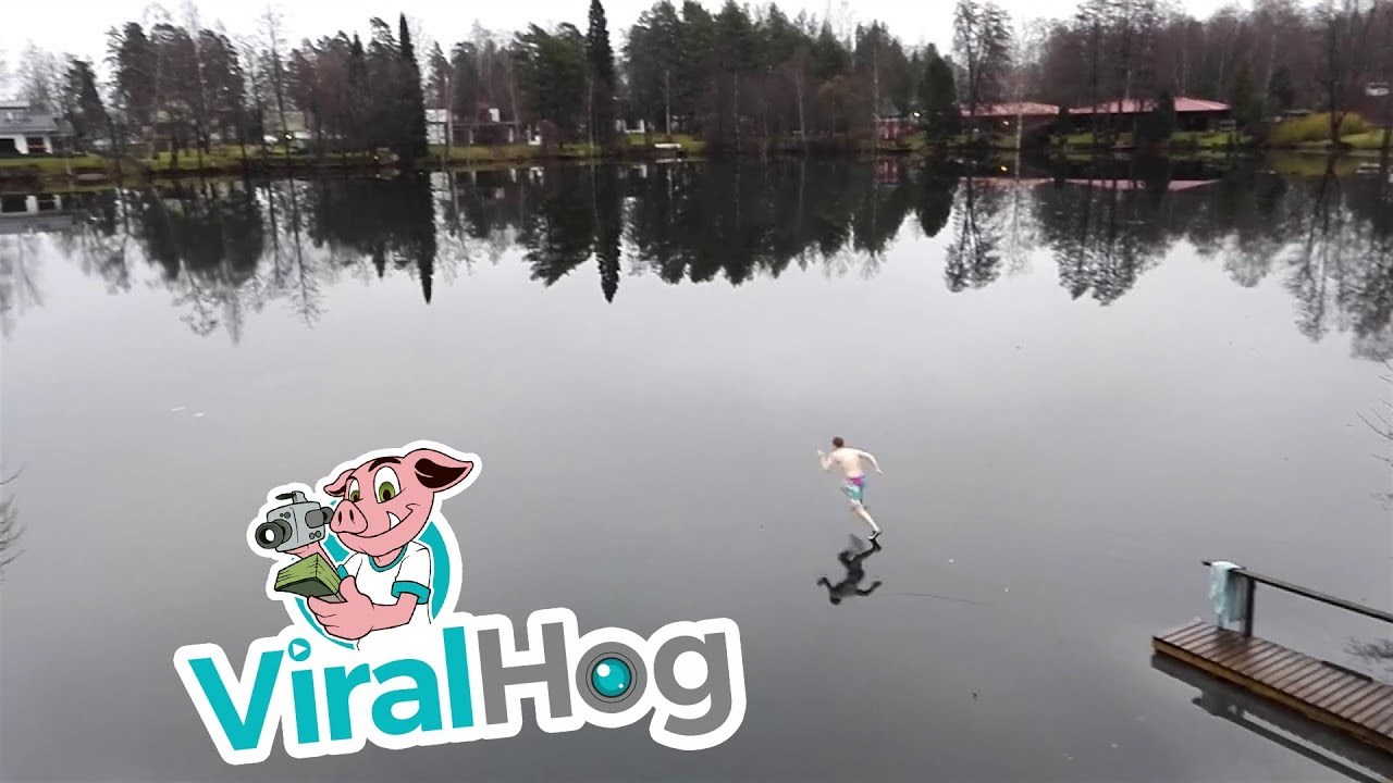 Skinuo se u hlačice i krenuo skočiti u zaleđeno jezero, no priča je ipak dobila drugi kraj