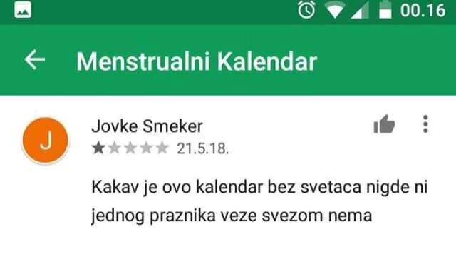 Muškarac se susreo s menstrualnim kalendarom i ništa mu nije bilo jasno