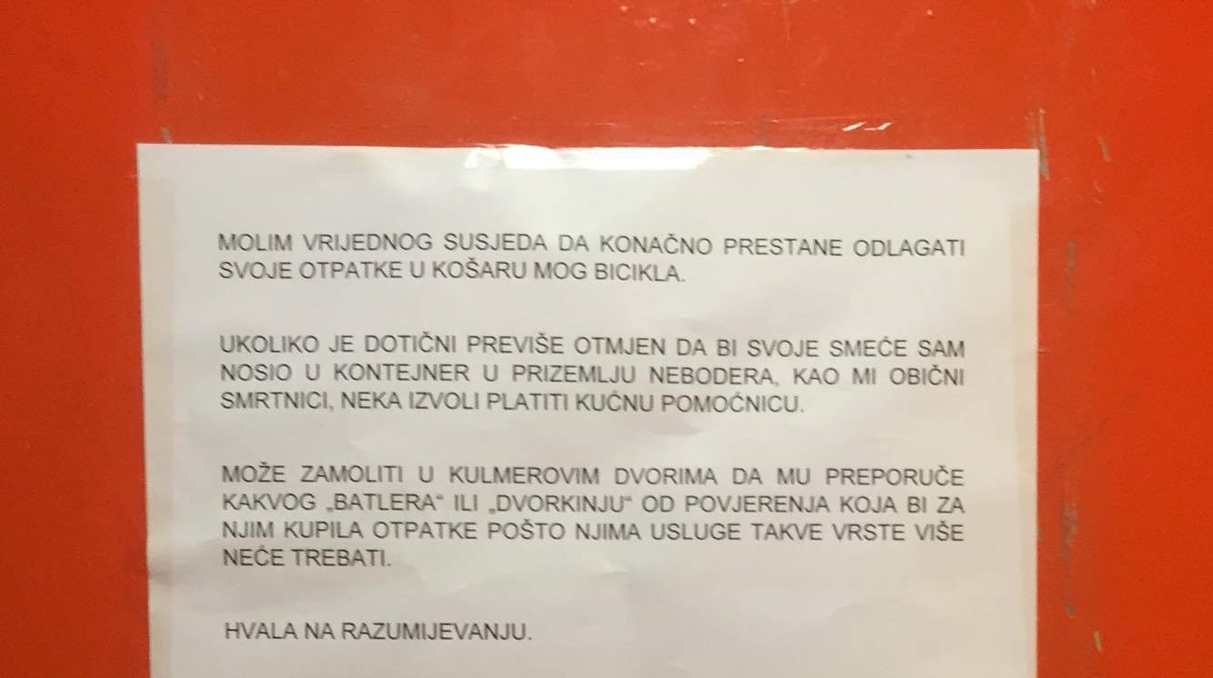 Svakoga dana ostavljao je smeće u košarici bicikla, a onda dobio ovu poruku