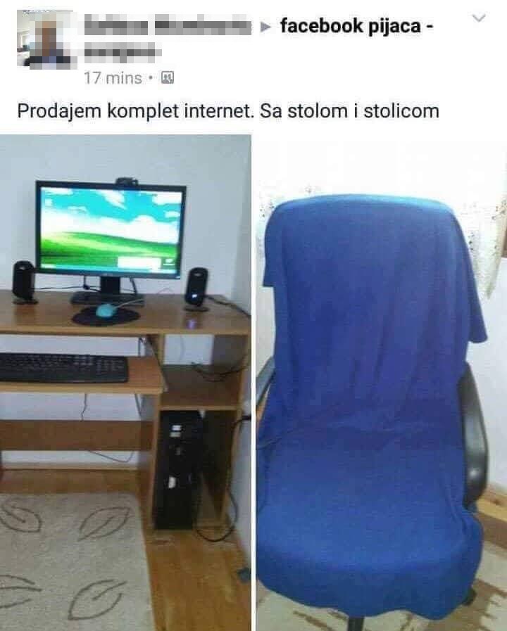 Ovaj čovjek nije baš siguran što prodaje, no dobijete stolicu uz to