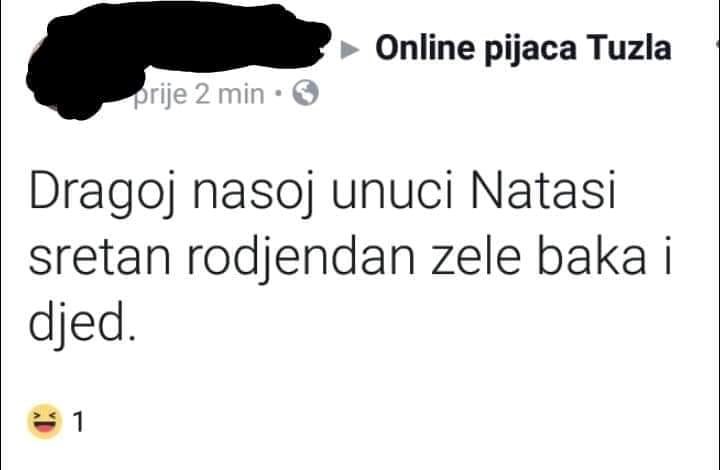 Baka i djed unuci slučajno čestitali rođendan u grupi na fejsu i nasmijali ljude