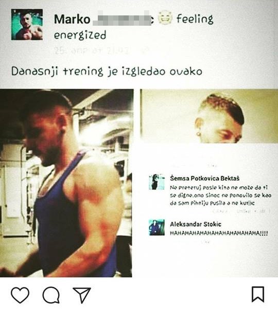 Pretjerao je s treningom, a onda se na to požalila razočarana djevojka