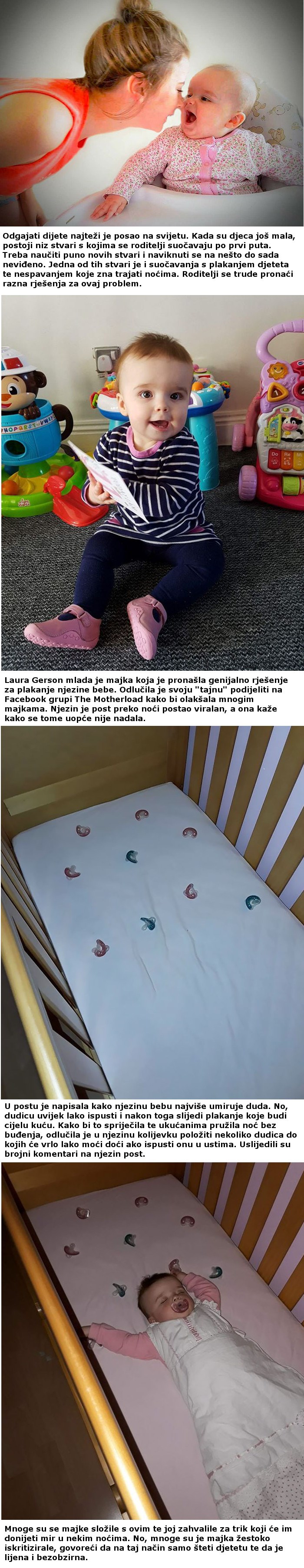 Osmislila je "lijek" za dječje plakanje, no mnoge majke to nisu odobrile