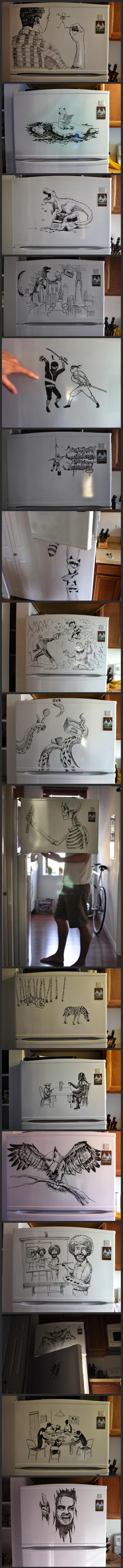 Oni su odlučili na svom hladnjaku napraviti mala umjetnička djela i to izgleda sjajno