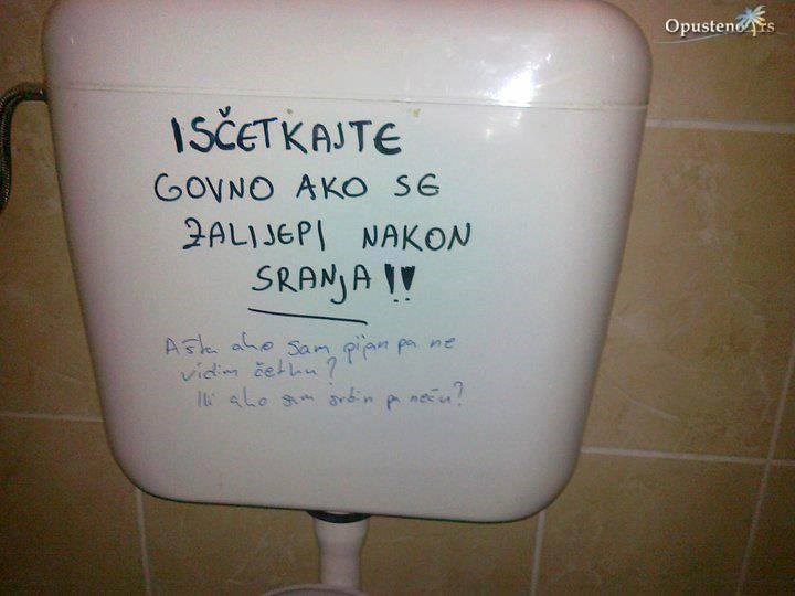 Ostavili su poruku pijanim ljudima na WC školjci pa dobili odgovor kojem se nisu nadali 