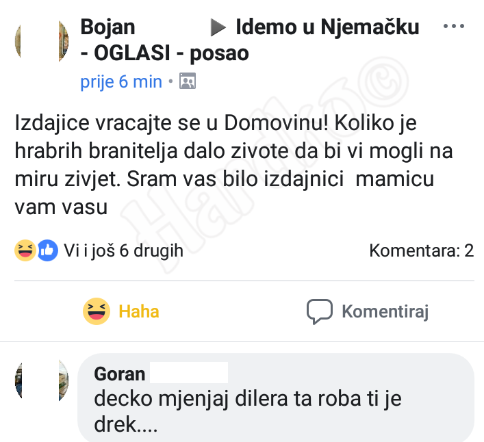 Facebook grupa "Idemo u Njemačku" dobila je post jednog domoljuba koji morate pročitati