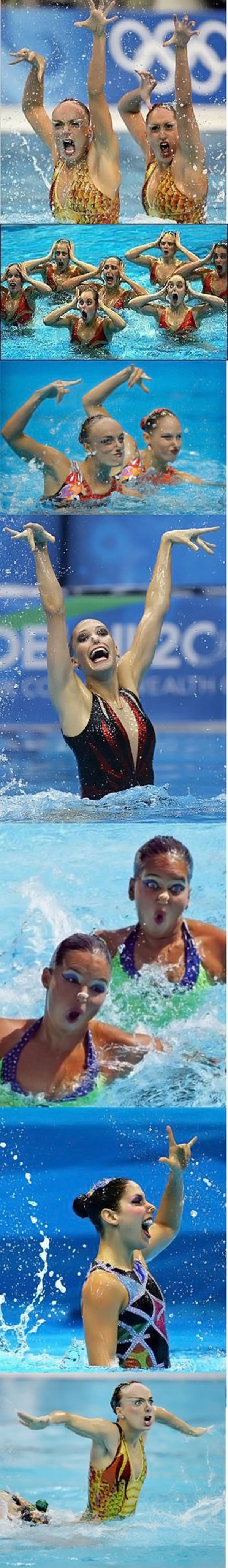 Fotografije sinkroniziranih plivačica nasmijat će vas i uplašiti u isto vrijeme