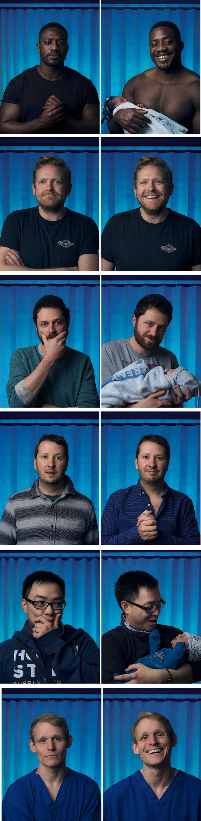 Fotografirao je očeve prije i nakon što su dobili dijete, a rezultat je predivan