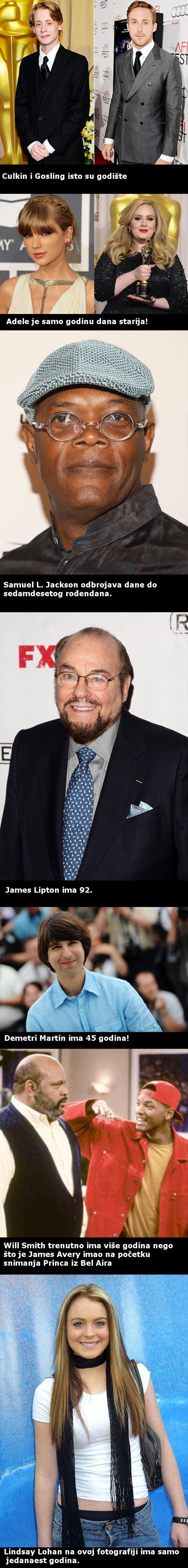 Podatci o godinama ovih slavnih osoba sigurno će vas iznenaditi 