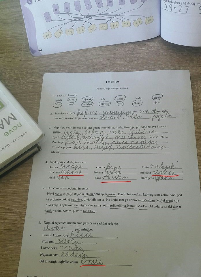 Simpatična rješenja zadataka ovog klinca nasmijat će vas i uljepšati vam dan