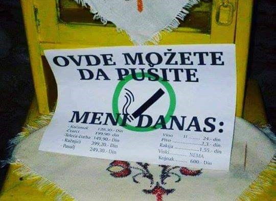 Znak o dozvoljenom pušenju dobio potpuno krivi i neprimjereni smisao 