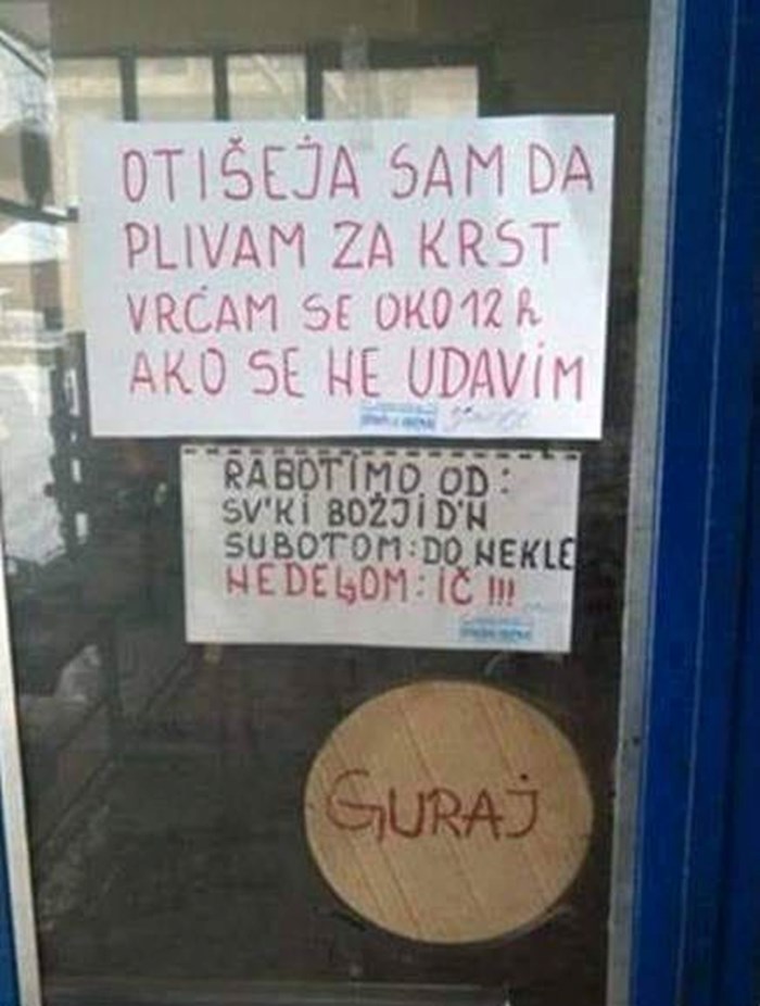 Pravoslavni trgovac nasmijao cijeli Balkan svojim natpisom na dućanu 