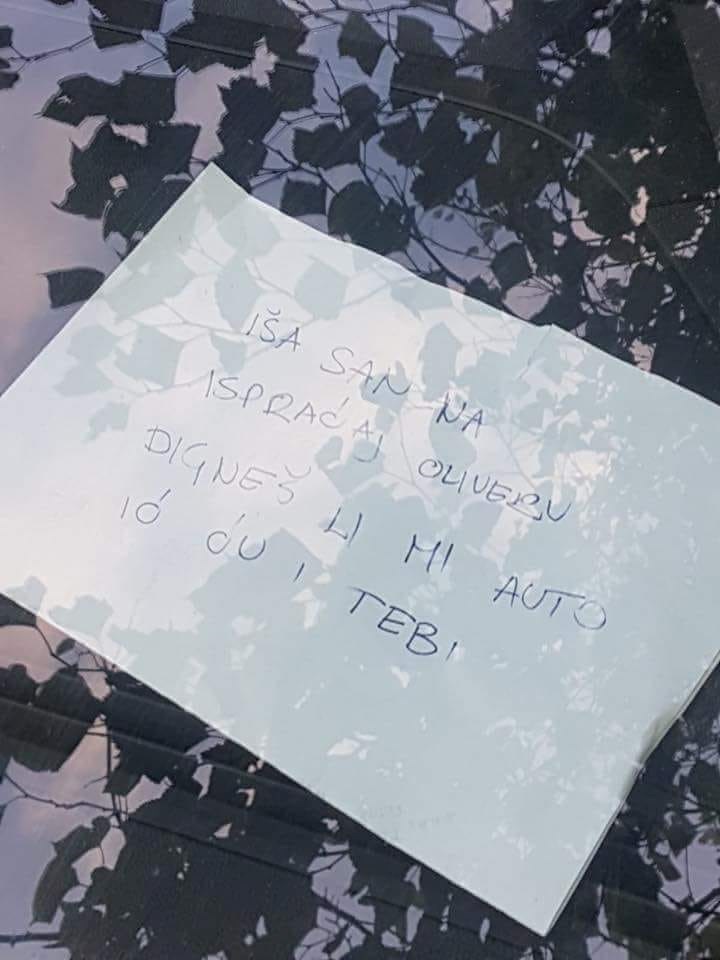 Otišao je ispratiti Olivera i to mu je bilo opravdanje za nešto što nije smio napraviti