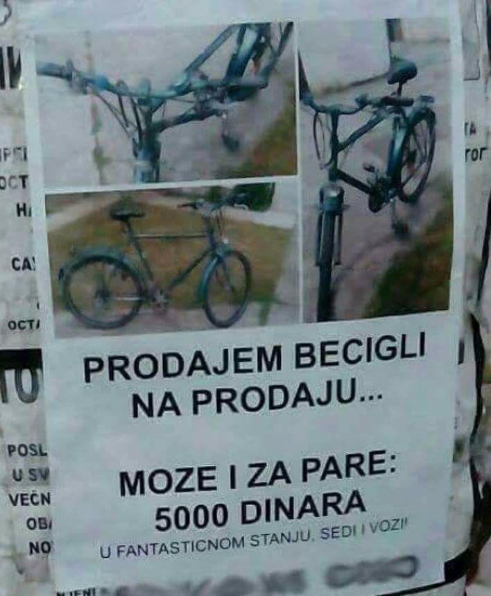 Najsmješniji oglas za prodaju bicikla zbunit će vas i ostaviti bez teksta
