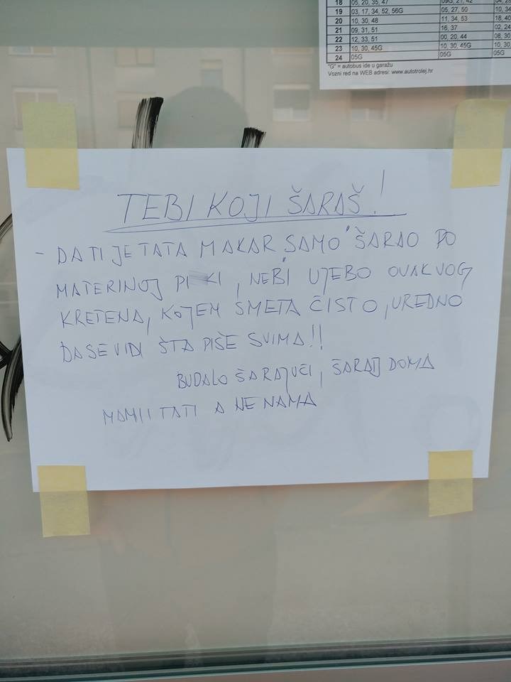 Netko neprestano šara po autobusnoj stanici pa je dobio poruku bijesnog građanina 
