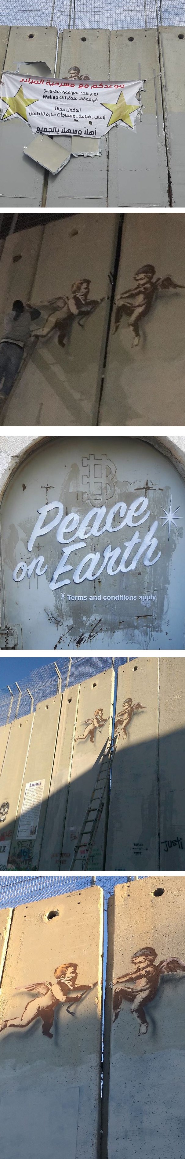 Banksy je novim crtežima u Palestini podsjetio ljude da ovo doba godine nije svima lijepo