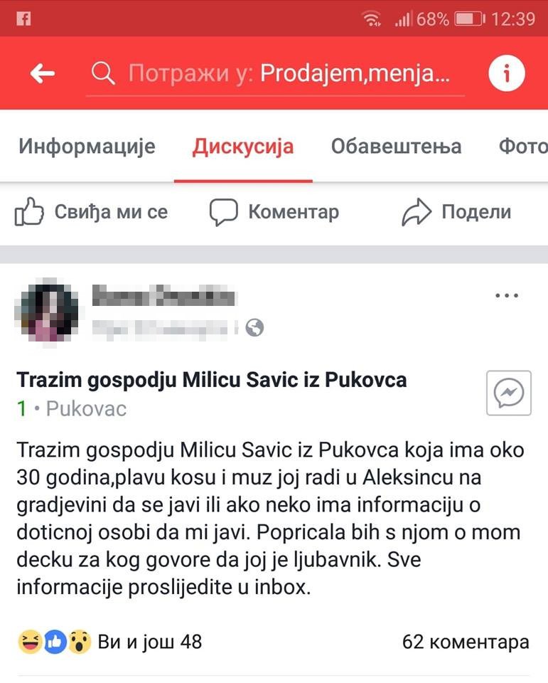 Na Facebooku tražila muževu ljubavnicu i dokazala da je internet prepun čudnih stvari