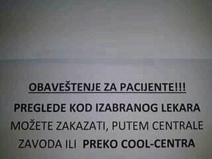 U ovoj se bolnici na preglede možete naručiti na vrlo čudan način
