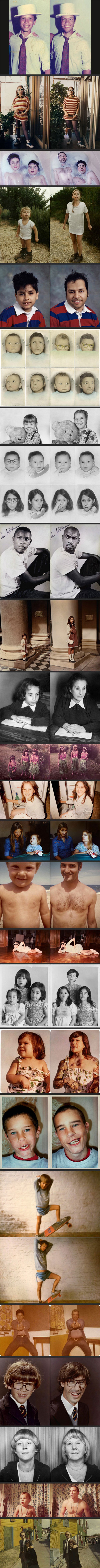 Nekada i sada: Kopirali su svoje fotke iz mladosti, a rezultat je genijalan