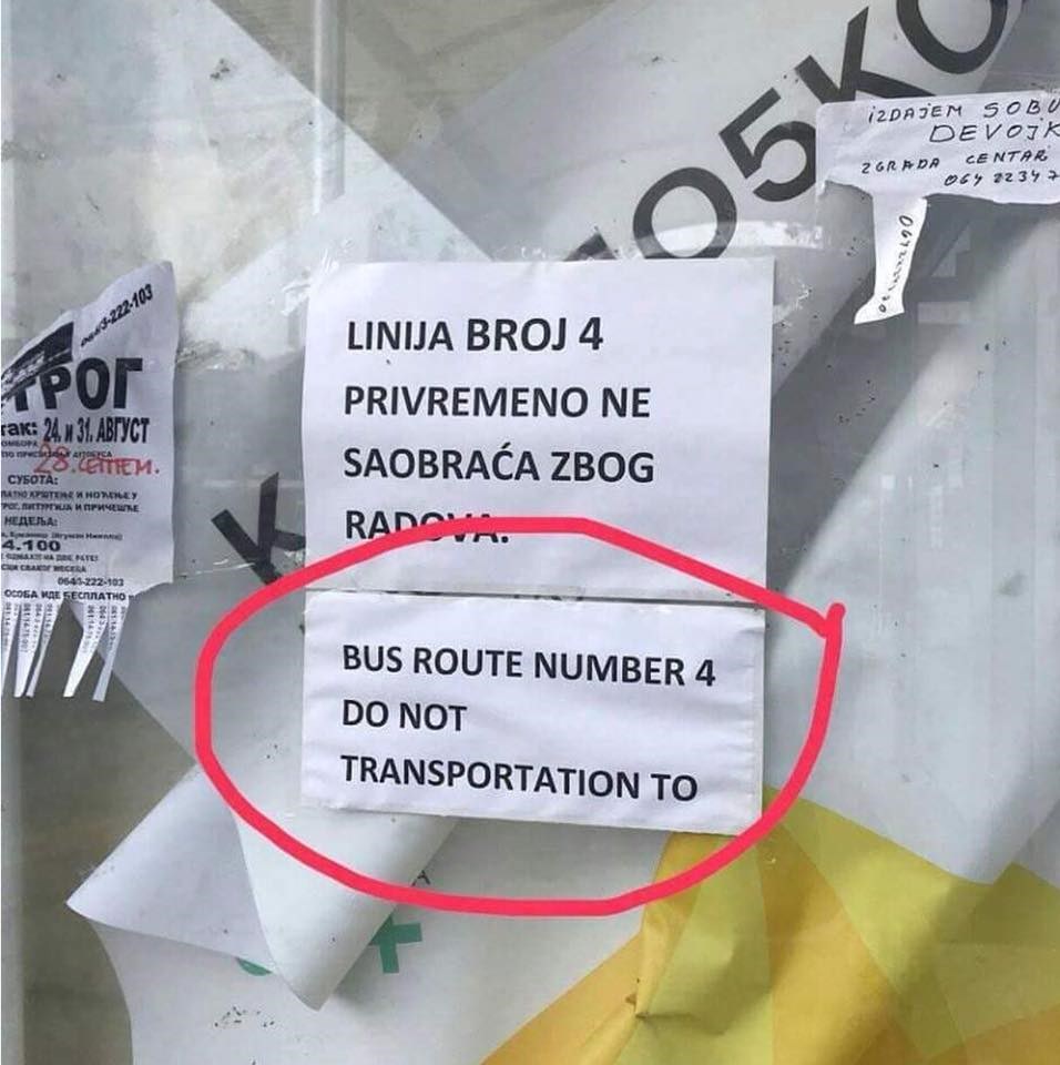 Odličan prijevod obavijesti u Novom Sadu dokaz je da nismo samo mi profesionalci kada je o tome riječ