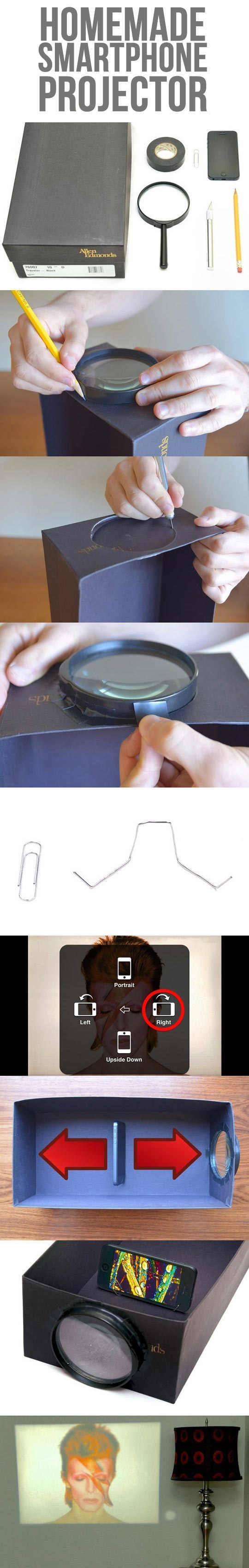 Napravite projektor pomoću pametnog telefona i povećala 