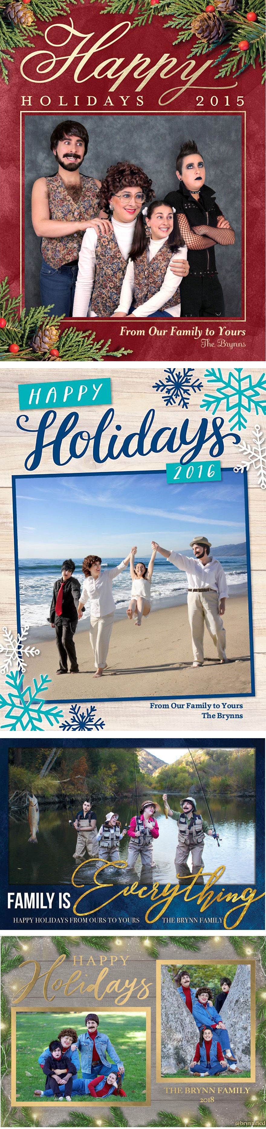 Ova žena već nekoliko godina obitelji šalje vrlo čudne blagdanske čestitke 