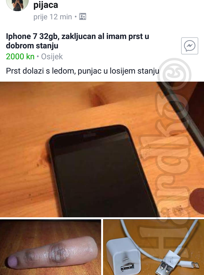 Čovjek prodaje zaključani iPhone 7 i jedan vrlo čudan dodatak