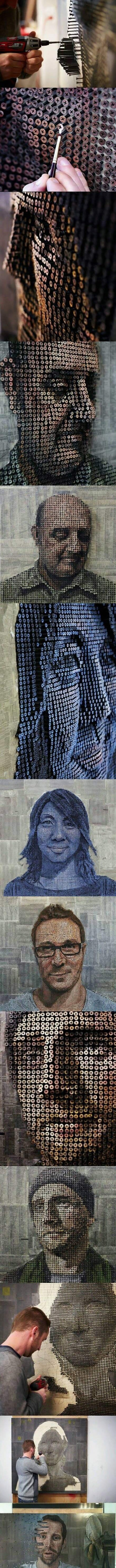 On koristi čavle za izradu umjetničkih djela, a rezultat je nevjerojatan 