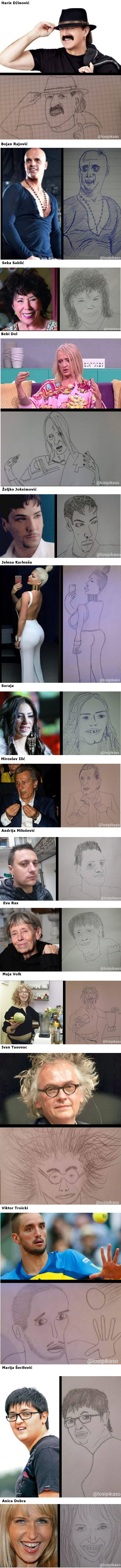 Srpski "Loši Pikaso" urnebesnim portretima zabavlja javnost