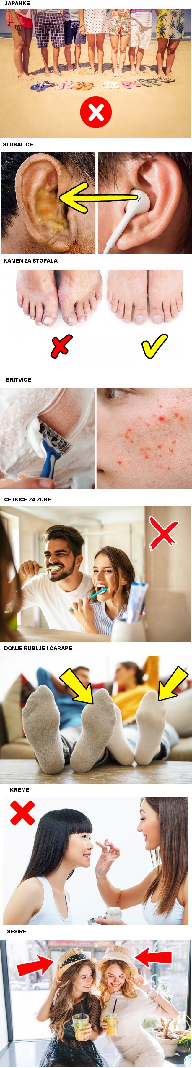 Ove predmete nikako ne biste trebali dijeliti s drugim osobama