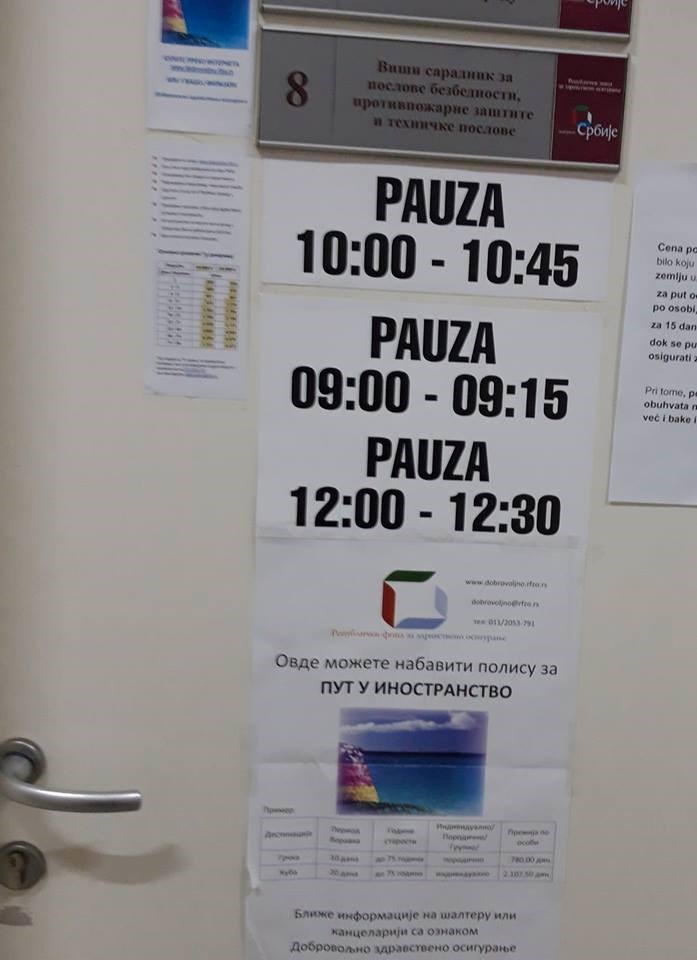 U ovoj ambulanti pauze traju više nego radno vrijeme i to ljudi pacijente 