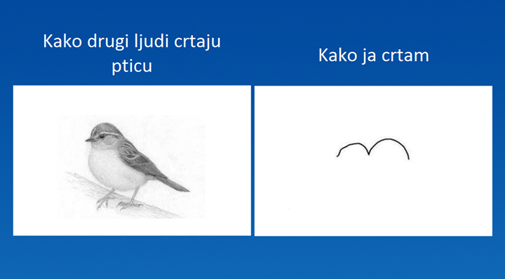 A kako vi crtate pticu ? 