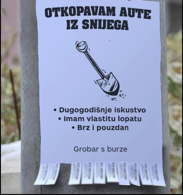 Dugogodišnje iskustvo u otkopavanju snijega je svakako prednost